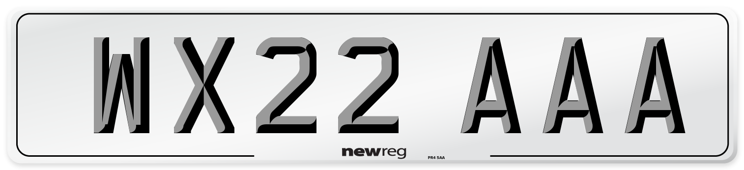 WX22 AAA Number Plate from New Reg
